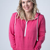 IN STOCK Pixie Pocket Halfzip Hoodie - Hot Pink