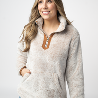 IN STOCK Ryan 1/4 Zip Sherpa - Camel