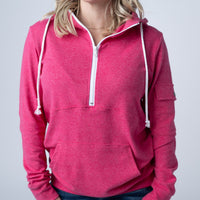 IN STOCK Pixie Pocket Halfzip Hoodie - Hot Pink