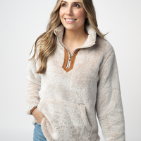 IN STOCK Ryan 1/4 Zip Sherpa - Camel