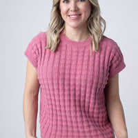 IN STOCK Kelly Knitted Top - Rose
