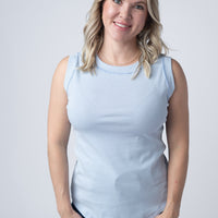IN STOCK Morgan Micro Striped Tank - Periwinkle