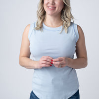 IN STOCK Morgan Micro Striped Tank - Periwinkle