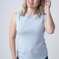 IN STOCK Morgan Micro Striped Tank - Periwinkle