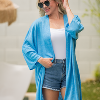 IN STOCK Ellie Cover-Up Kimono - Light Blue