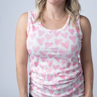 IN STOCK Ava Tank - Blushing Pink Hearts