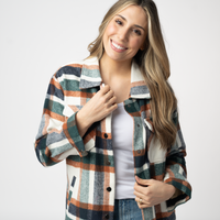 IN STOCK Norah Shacket - Harvest Plaid