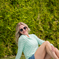 IN STOCK Amelia Striped Hoodie - Green