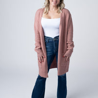 IN STOCK Madison Cozy Cardigan - Dusty Rose