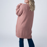 IN STOCK Madison Cozy Cardigan - Dusty Rose