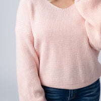IN STOCK Bethany Bow Knit Sweater - Light Pink