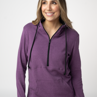 IN STOCK Classic HalfZip Hoodie - Black and Purple