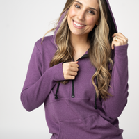 IN STOCK Classic HalfZip Hoodie - Black and Purple