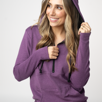 IN STOCK Classic HalfZip Hoodie - Black and Purple
