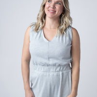 IN STOCK Kenzie Striped Jumpsuit - Grey