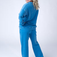 IN STOCK Jesse Vintage Wash Snap Pullover - Winter Blue