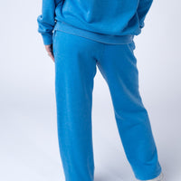 IN STOCK Wide Leg Vintage Wash Bottoms - Winter Blue
