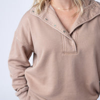 IN STOCK Jesse Vintage Wash Snap Pullover - Tan