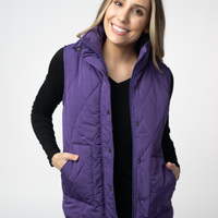 IN STOCK Remy Zip Up Vest - Purple