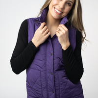 IN STOCK Remy Zip Up Vest - Purple