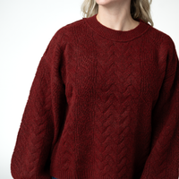 IN STOCK Dakota Sweater - Burgundy