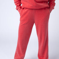 IN STOCK Wide Leg Vintage Wash Bottoms - Red