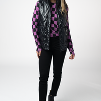IN STOCK Remy Zip Up Vest - Shiny Black