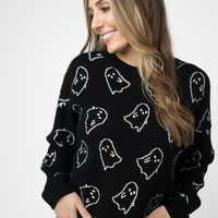 IN STOCK Ghost Pullover Sweater - Midnight Ghosts