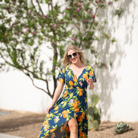 IN STOCK Harley High-Low Dress - Navy Citrus FINAL SALE