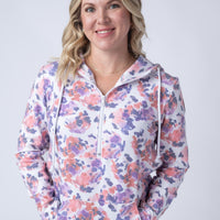 IN STOCK HalfZip Hoodie - Purple Abstract