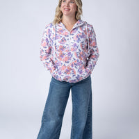 IN STOCK HalfZip Hoodie - Purple Abstract