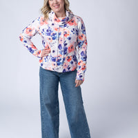 IN STOCK Soft Funnel Neck - Sunset Watercolor Floral