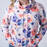 IN STOCK Soft Funnel Neck - Sunset Watercolor Floral