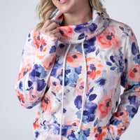IN STOCK Soft Funnel Neck - Sunset Watercolor Floral