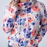 IN STOCK Soft Funnel Neck - Sunset Watercolor Floral