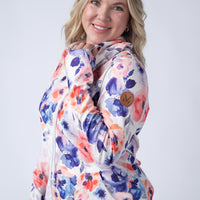 IN STOCK Soft Funnel Neck - Sunset Watercolor Floral
