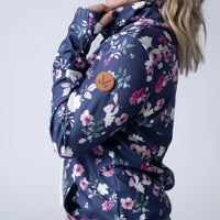 IN STOCK Soft Funnel Neck - Navy Floral