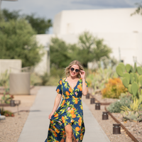 IN STOCK Harley High-Low Dress - Navy Citrus FINAL SALE