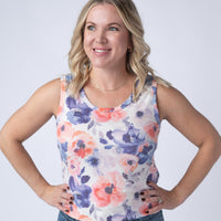 IN STOCK Ava Tank - Sunset Watercolor Floral