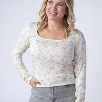 IN STOCK Alyssa Long Sleeve Top - Blush Floral