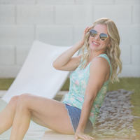 IN STOCK Noelle Tank - Aqua Palm