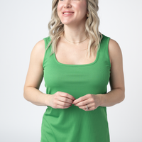 IN STOCK Rachel Ribbed Tank - Kelly Green