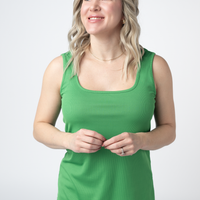 IN STOCK Rachel Ribbed Tank - Kelly Green FINAL SALE