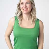 IN STOCK Rachel Ribbed Tank - Kelly Green