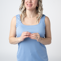 IN STOCK Rachel Ribbed Tank - Sky Blue FINAL SALE