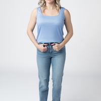 IN STOCK Rachel Ribbed Tank - Sky Blue FINAL SALE