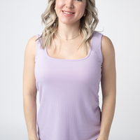 IN STOCK Rachel Ribbed Tank - Lavender FINAL SALE