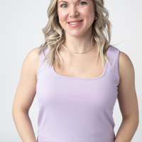 IN STOCK Rachel Ribbed Tank - Lavender FINAL SALE