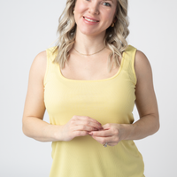 IN STOCK Rachel Ribbed Tank - Yellow FINAL SALE