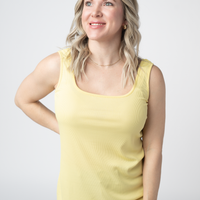 IN STOCK Rachel Ribbed Tank - Yellow FINAL SALE